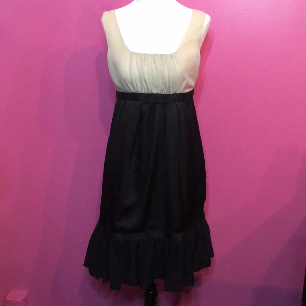 Black and Tan Cocktail Dress  Sz